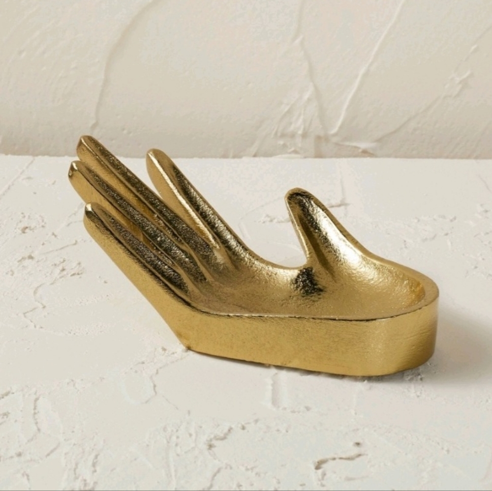 Gold Hand-Shaped Jewelry Holder